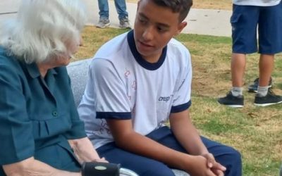 Estudantes da Rede Piedade de Educação visitam as Irmãs no Residencial Irmã Benigna